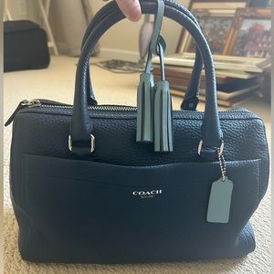 Navy blue coach purse